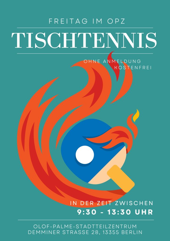 Plakat Tischtennis